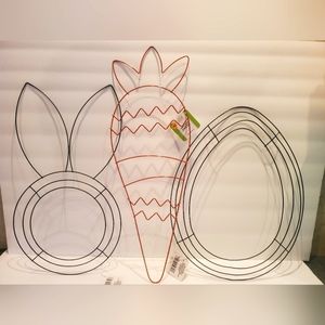 Bunny, Carrot, Egg Wreath Forms for Easter Spring Decor DIY Crafts